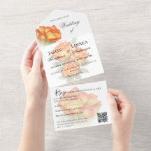 Elegante Rose Hochzeitswasser Pastel Petals