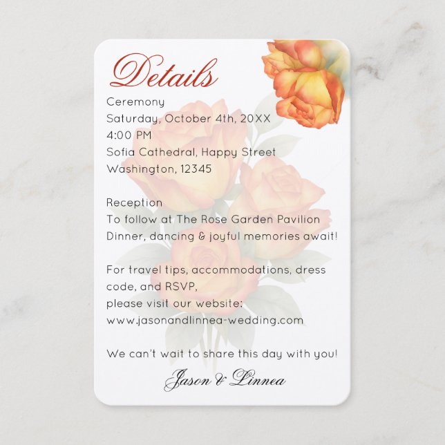 Elegante Rose Hochzeitswasser Pastel Petals Begleitkarte (Vorderseite)