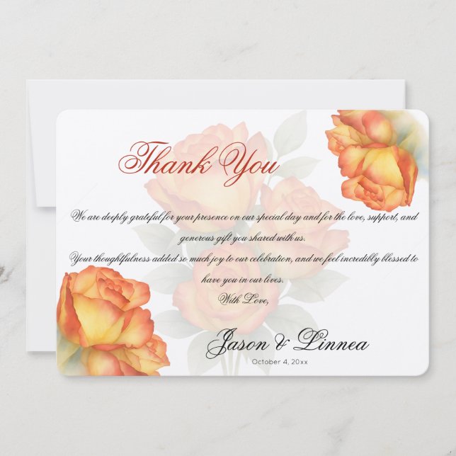 Elegante Rose Hochzeitswasser Pastel Petals Save The Date (Vorderseite)