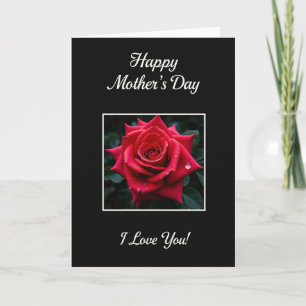 Elegante Rose Ich liebe Dich Karte