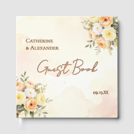 Elegante Rose im Wasser Hochzeiten Gästebuch