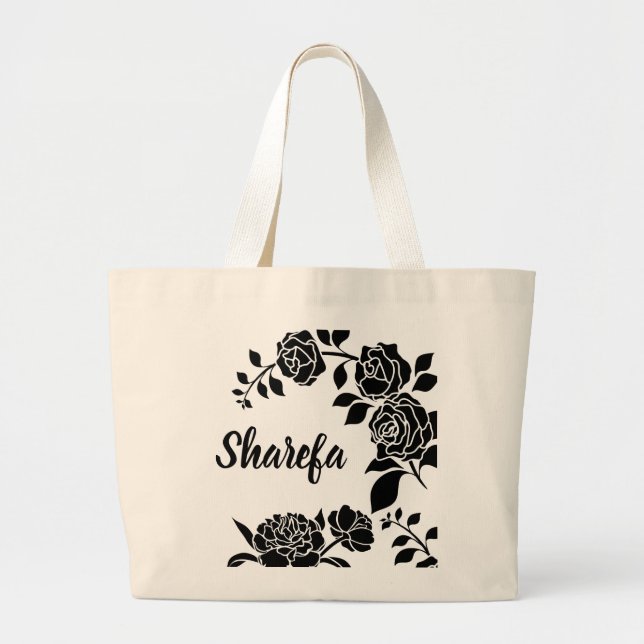 Elegante Rose Jumbo Stoffbeutel (Vorne)