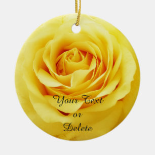 Elegante Rose Keramik Ornament