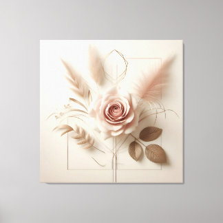 Elegante Rose Leinwanddruck