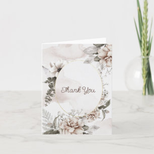 Elegante Rose Magnolia Dankeskarte