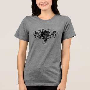 Elegante Rose Mark Tri-Blend Shirt für Alltag