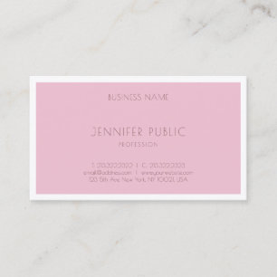 Elegante Rose Modernes Template Visitenkarte