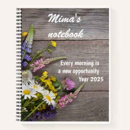 Elegante Rose Muster Notebook personalisierter Nam Notizbuch