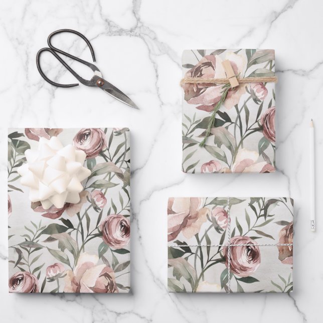 Elegante Rose Pinacoteca Ristorante La Lanchetta Geschenkpapier Set (Vorderseite)