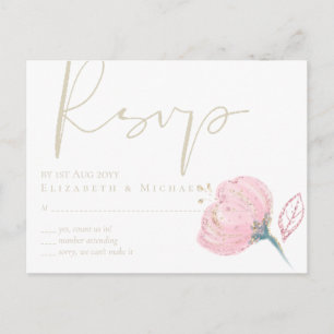 Elegante Rose Postkarte