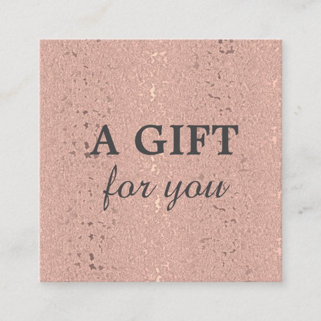 Elegante Rose Rabattkarte (Vorderseite)