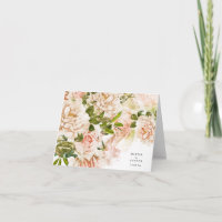 Elegante Rose Romance Wedding Dankeschön Card