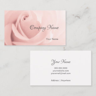 Elegante Rose Rosa Blume Visitenkarten Visitenkarte