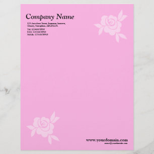 Elegante Rose - Rosa Briefkopf