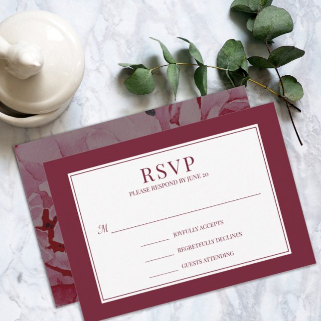 Elegante Rose Rosa Romantische Hochzeitskarte Einladung (Elegant Rose Pink Romantic Wedding RSVP Card)