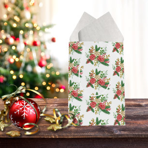 Elegante Rose Rotes goldgrünes Wasser Mittlere Geschenktüte