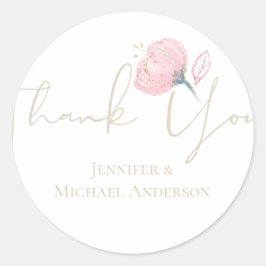 Elegante Rose Runder Aufkleber