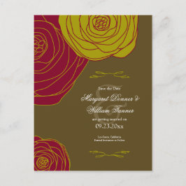 Elegante Rose Save the Date Ankündigungspostkarte