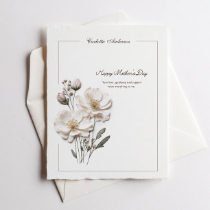 Elegante Rose Stationery Stilvolle Note Card Mitteilungskarte