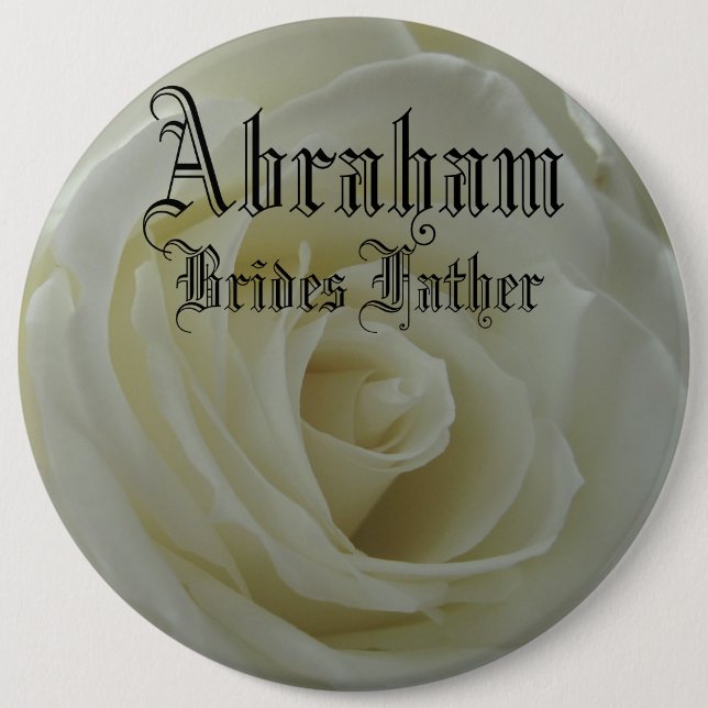 Elegante Rose Stilvolle Classy Brides Father Weddi Button (Vorderseite)