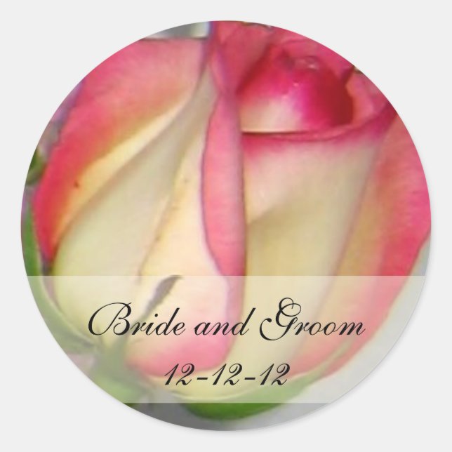 ELEGANTE ROSE UMSCHLAG AUFKLEBER STICKER (Vorderseite)