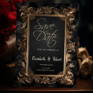 Elegante Rose Vintag Frame Gothic Save the Date