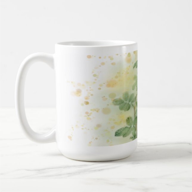 Elegante Rose Wasserfarbene Tasse (Links)