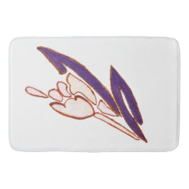 Elegante Rose Watercolor Kunst, Dichtung und Musik Badematte