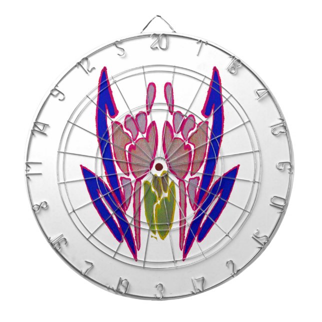 Elegante Rose Watercolor Kunst, Dichtung und Musik Dartscheibe (vorne)