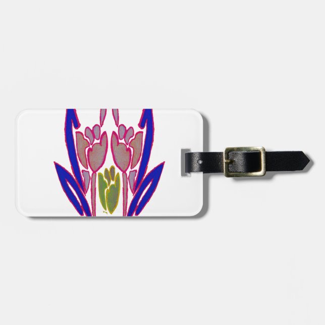 Elegante Rose Watercolor Kunst, Dichtung und Musik Gepäckanhänger (Vorderseite horizontal)