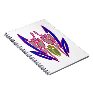 Elegante Rose Watercolor Kunst, Dichtung und Musik Notizblock