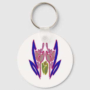 Elegante Rose Watercolor Kunst, Dichtung und Musik Schlüsselanhänger