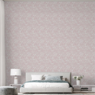 Elegante Roségold-Blumen-Mandala Tapete
