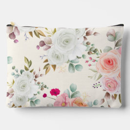 Elegante Roségold-Blumen-Wildblumen-Accessoire  Zubehörtasche