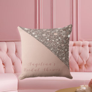 Elegante Roségold-Brautparty Kissen