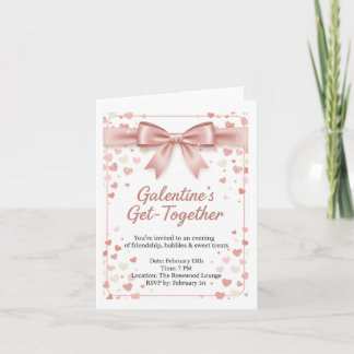 Elegante Roségold-Galentine's-Day-Einladungsvorlag Einladung