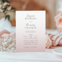 Elegante Roségold-Gradienten-Hochzeit