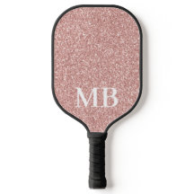 Elegante Roségold-Rosa Glitter 2 Anfangsbuchstaben