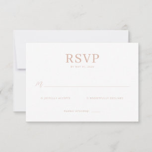 Elegante Roségold-RSVP-Karte RSVP Karte