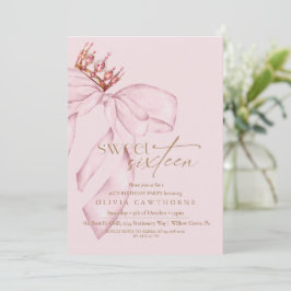 Elegante Roségold-Sweet-Sixteen-Geburtstagsfeier Einladung