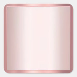 Elegante Roségold-Vorlage mit Ihrem Text Quadratischer Aufkleber