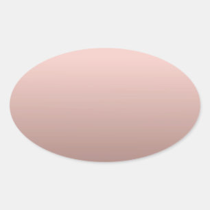 Elegante Roségold-Vorlage mit leerem Textfeld Ovaler Aufkleber