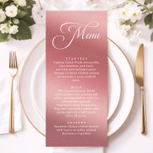 Elegante Roségoldene Moderne Hochzeitsdinner