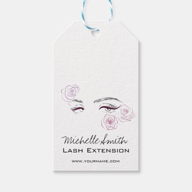 Elegante Rosen Blumenstrauß Geschenkanhänger (Vorderseite)