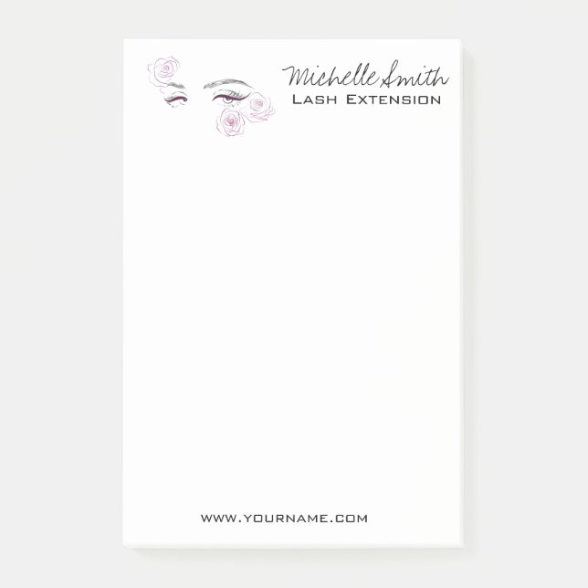 Elegante Rosen Blumenstrauß Post-it Klebezettel (Vorderseite)