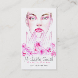 Elegante Rosen Blumenstrauß Visitenkarte