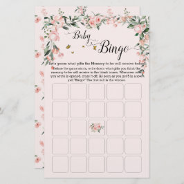 Elegante Rosen mit Butterfly Baby Bingo Game