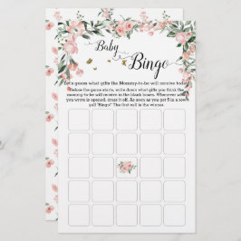 Elegante Rosen mit Butterfly Baby Bingo Game