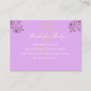 Elegante Rosen-Skizze Baby Shower Beilagekarte Begleitkarte