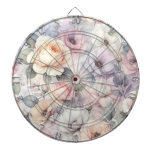 Elegante Rosenblüten Dartscheibe